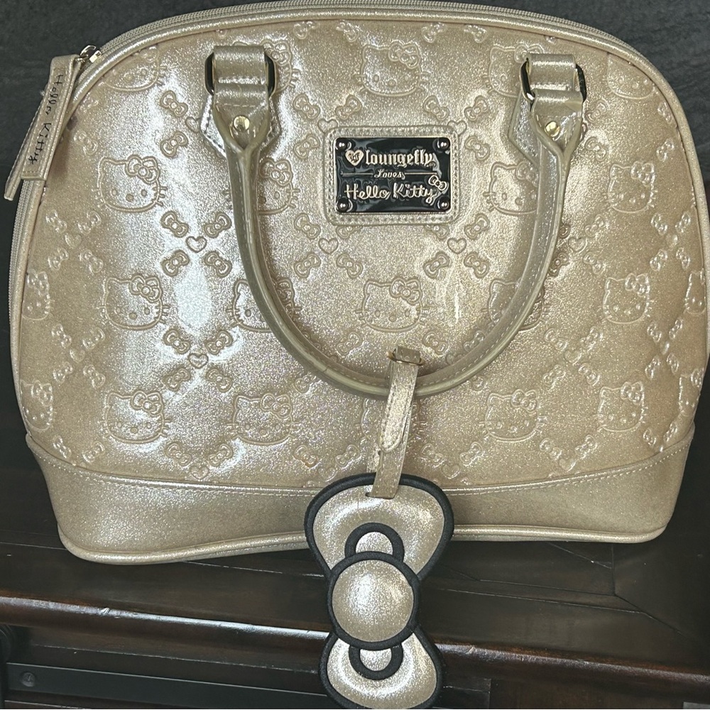 Loungefly Hello Kitty Patent Leather Dome Bowler Bag - NEW